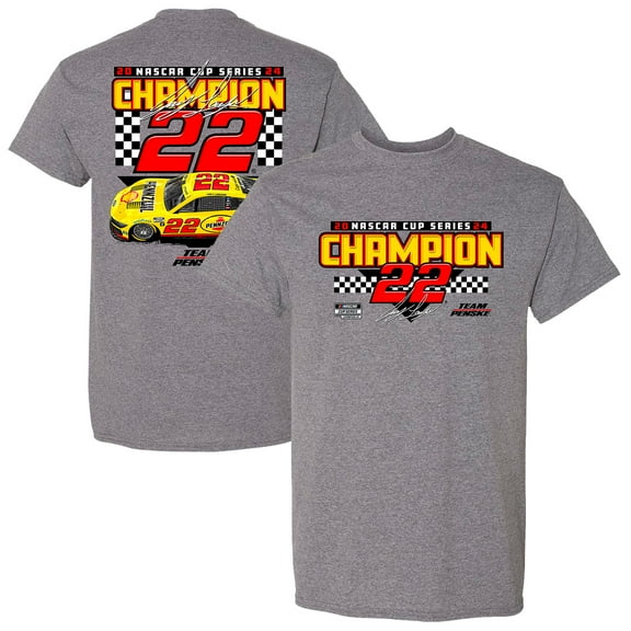 Men's Team Penske Gray Joey Logano 2024 NASCAR Cup Series Champion Car T-Shirt