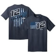 thumbnail image 1 of Men's Team Penske Heather Navy Ryan Blaney Flag Tri-Blend T-Shirt, 1 of 3