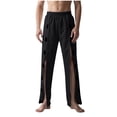 thumbnail image 1 of Men's Tear Away Pants Wide Leg Breakaway Sweatpants Solid Color Easy To Wear And Take Off Bed Bare Summer Breathable Pants, 1 of 4