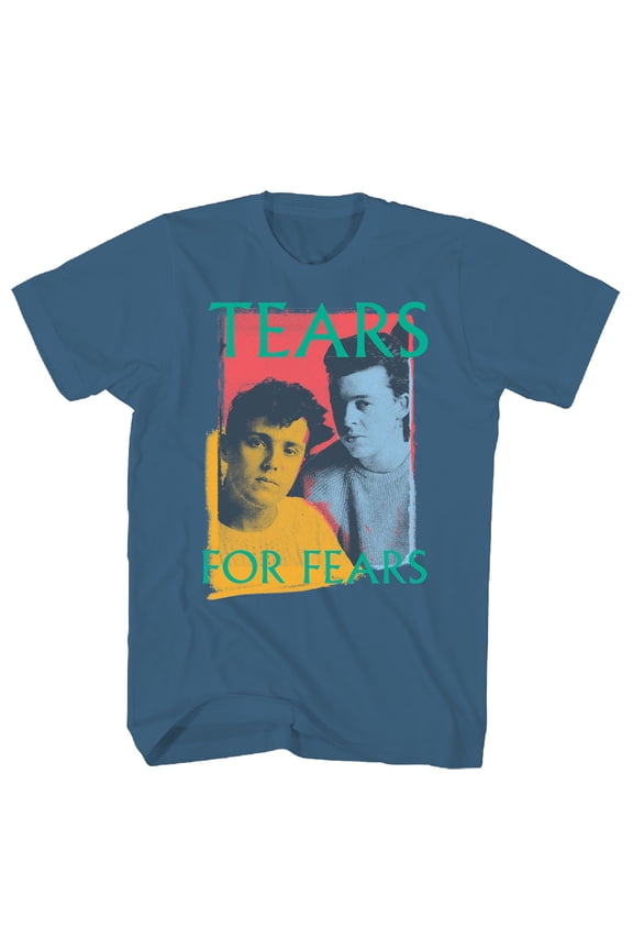 Men's Tears For Fears Photo T-shirt Large Blue