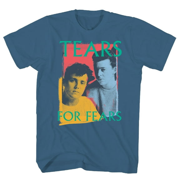 Men's Tears For Fears Photo T-shirt Medium Blue