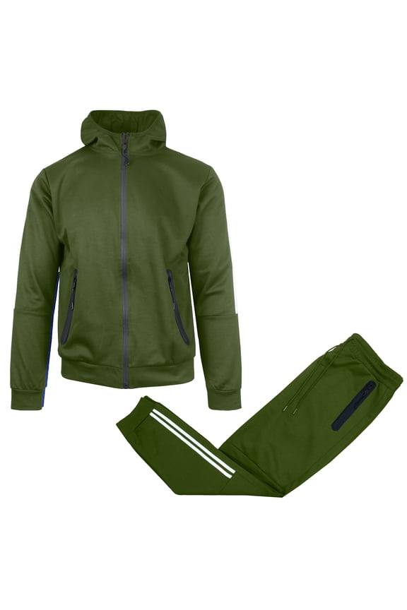 Men's Tech Fleece Full Zip Tracksuits 2 Piece Sets Athletic Jogging Outfit (S-3XL)