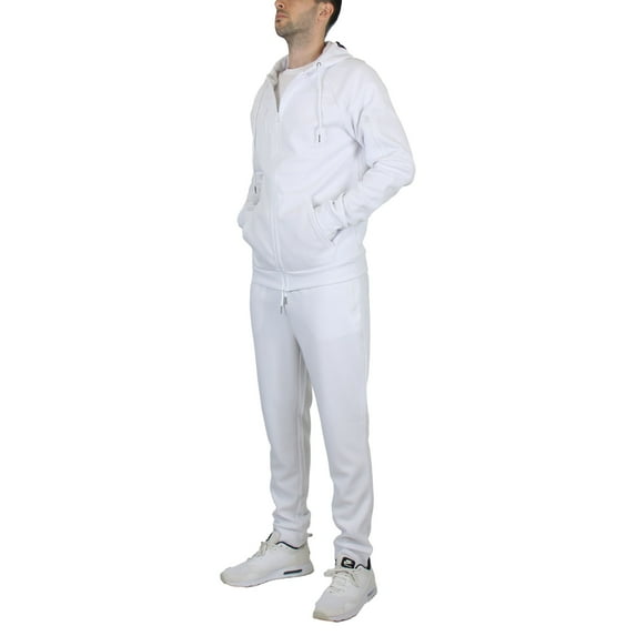 Men's Tech Fleece Hoodie & Jogger 2-Piece Matching Set With Heat Seal Zipper Design (Sizes, S to 4XL)