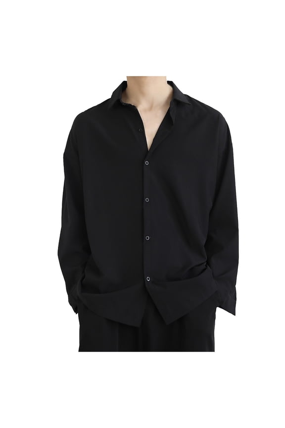 Men's Tech Long Sleeve Shirt - Casual Workout Top, Polyester Breathable Fabric, Solid Color, M-XXXL Sizes, Machine Wash