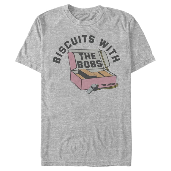 Men's Ted Lasso Biscuits With The Boss Graphic Tee Athletic Heather Small