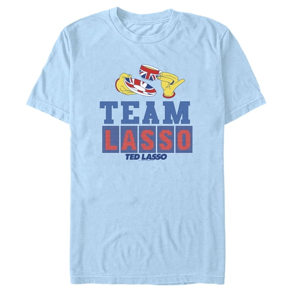 Men's Ted Lasso Tea Time Graphic Tee Light Blue Medium