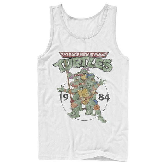Men's Teenage Mutant Ninja Turtles 1984 Heroes Tank Top White Large