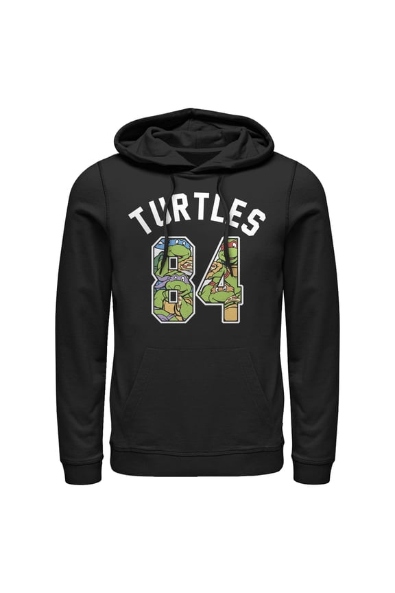 Men's Teenage Mutant Ninja Turtles 1984 Pull Over Hoodie Black Medium