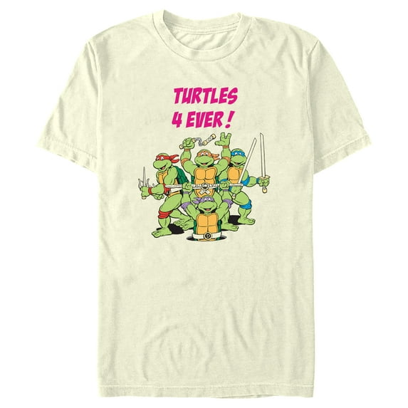 Men's Teenage Mutant Ninja Turtles 4 Ever Turtles! Graphic Tee Beige Medium