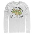 thumbnail image 1 of Men's Teenage Mutant Ninja Turtles All You Need is Pizza Raphael  Long Sleeve Shirt White Medium, 1 of 4
