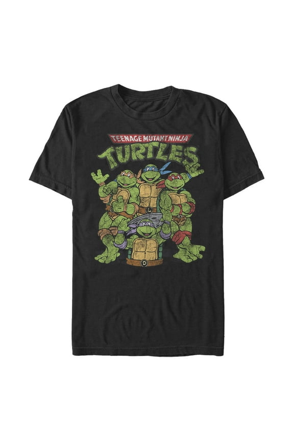 Men's Teenage Mutant Ninja Turtles Best Friend Shot Graphic Tee Black Large
