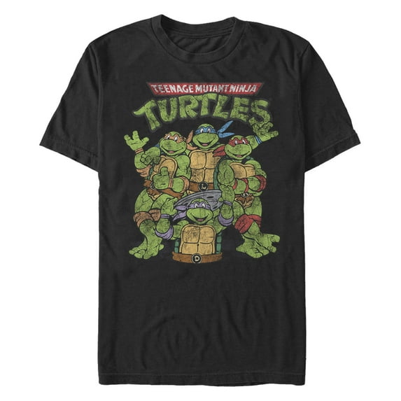 Men's Teenage Mutant Ninja Turtles Best Friend Shot Graphic Tee Black Large