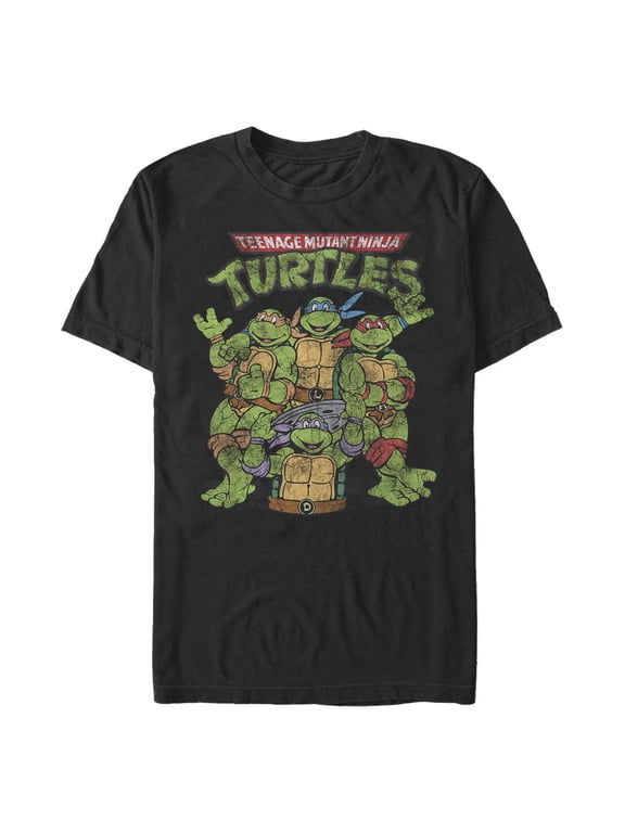 Men's Teenage Mutant Ninja Turtles Best Friend Shot Graphic Tee Black Large