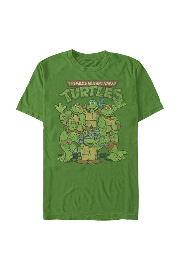 Men's Teenage Mutant Ninja Turtles Best Friend Shot Graphic Tee Kelly Green Medium