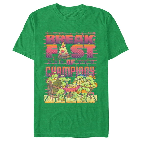 Men's Teenage Mutant Ninja Turtles Breakfast of Champions  Graphic T-Shirt
