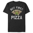 thumbnail image 1 of Men's Teenage Mutant Ninja Turtles But First Pizza  Graphic Tee Black 2X Large, 1 of 5