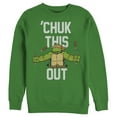 thumbnail image 1 of Men's Teenage Mutant Ninja Turtles Chuk This Out Michelangelo Sweatshirt Kelly Green Medium, 1 of 4