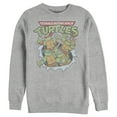 thumbnail image 1 of Men's Teenage Mutant Ninja Turtles Distressed Team in Action  Sweatshirt Athletic Heather X Large, 1 of 4