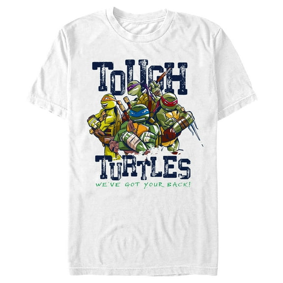 Men's Teenage Mutant Ninja Turtles Distressed Tough Turtles  Graphic Tee White Medium
