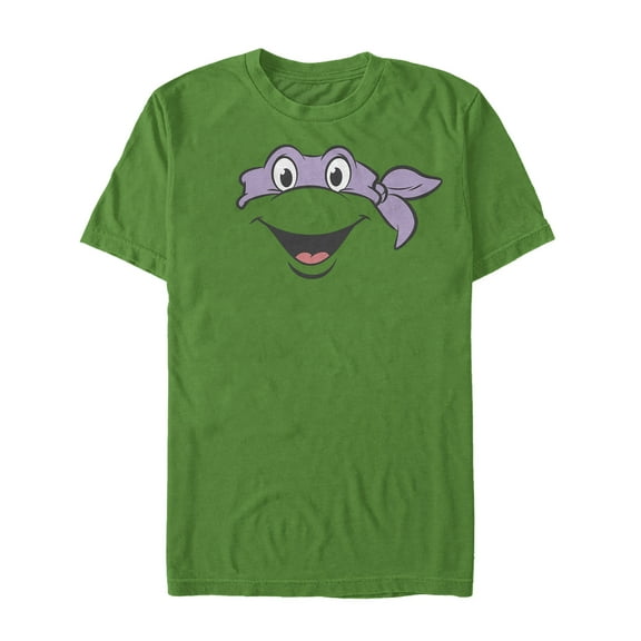 Men's Teenage Mutant Ninja Turtles Donatello Face Graphic Tee Kelly Green Medium