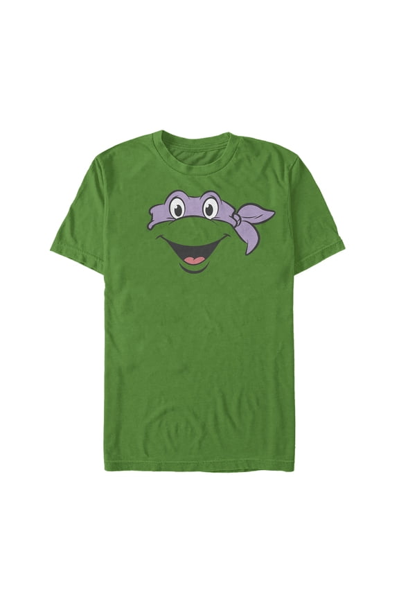 Men's Teenage Mutant Ninja Turtles Donatello Face Graphic Tee Kelly Green Medium