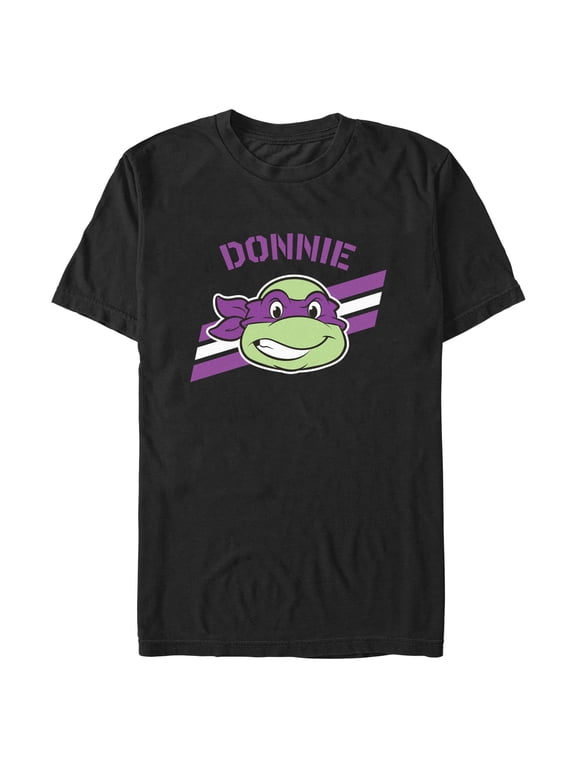 Men's Teenage Mutant Ninja Turtles Donatello Face Portrait Graphic Tee Black Large