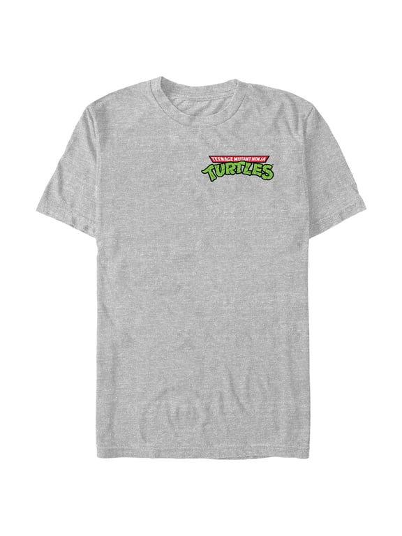 Men's Teenage Mutant Ninja Turtles Faux Pocket Classic Logo Graphic Tee Athletic Heather Medium