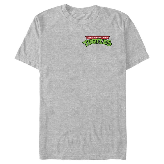 Men's Teenage Mutant Ninja Turtles Faux Pocket Classic Logo Graphic Tee Athletic Heather X Large