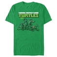thumbnail image 1 of Men's Teenage Mutant Ninja Turtles Fight Scene Logo Graphic Tee Kelly Heather Small, 1 of 3