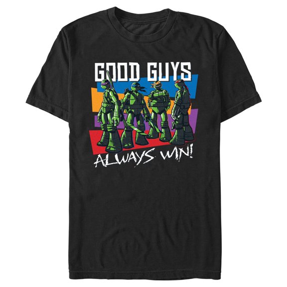 Men's Teenage Mutant Ninja Turtles Good Guys Always Win!  Graphic Tee Black Medium