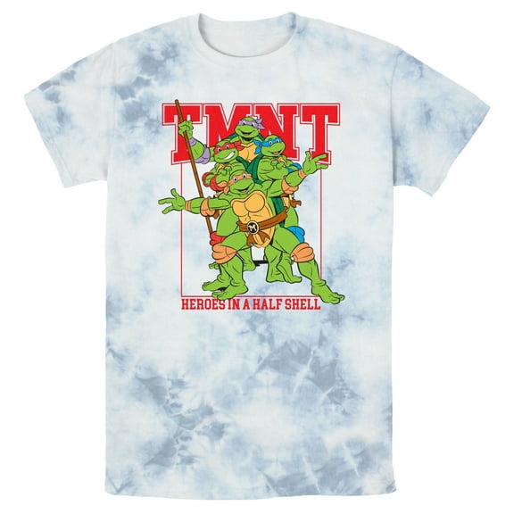 Men's Teenage Mutant Ninja Turtles Heroes in a Half Shell  Graphic Tee White/Blue Large