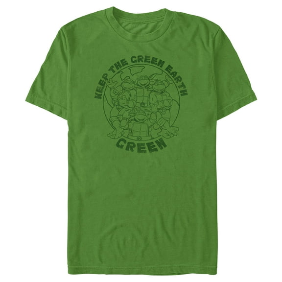 Men's Teenage Mutant Ninja Turtles Keep the Earth Green Graphic Tee Kelly Green X Large