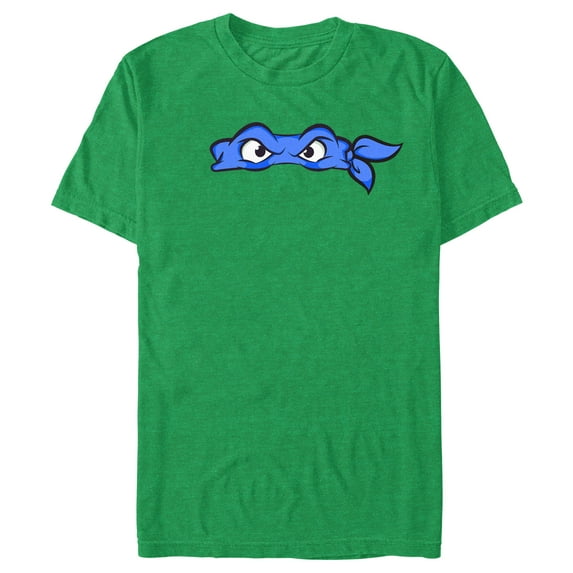 Men's Teenage Mutant Ninja Turtles Leonardo Angry Eyes Graphic Tee Kelly Heather Medium