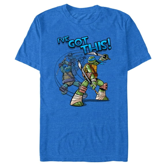 Men's Teenage Mutant Ninja Turtles Leonardo I've Got This Graphic Tee Royal Blue Heather X Large