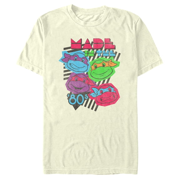Men's Teenage Mutant Ninja Turtles Retro Made in the '80s Graphic Tee Beige Large