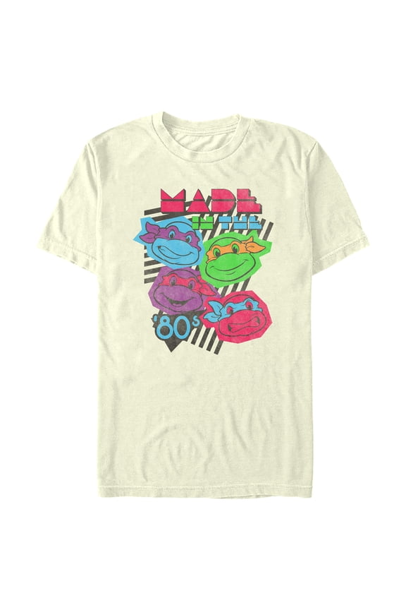 Men's Teenage Mutant Ninja Turtles Retro Made in the '80s Graphic Tee Beige Large