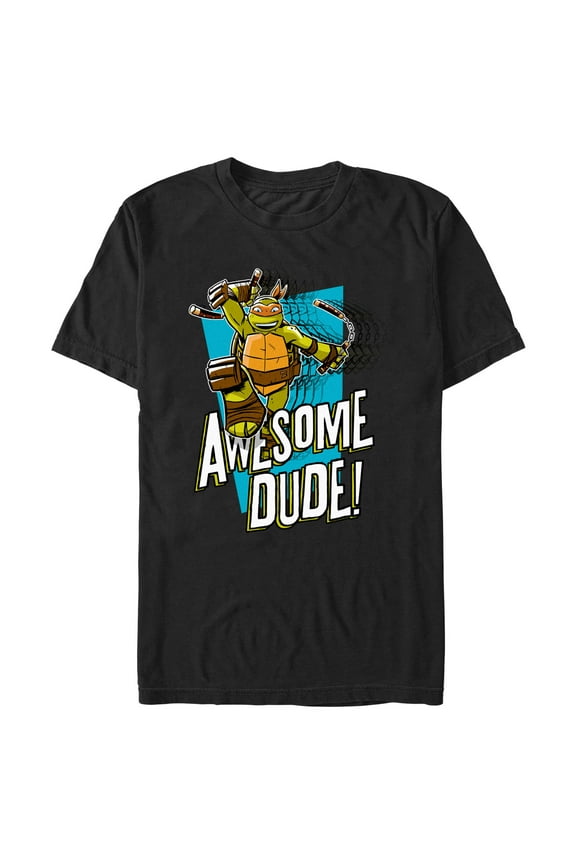 Men's Teenage Mutant Ninja Turtles Michelangelo Awesome Dude Graphic T-Shirt