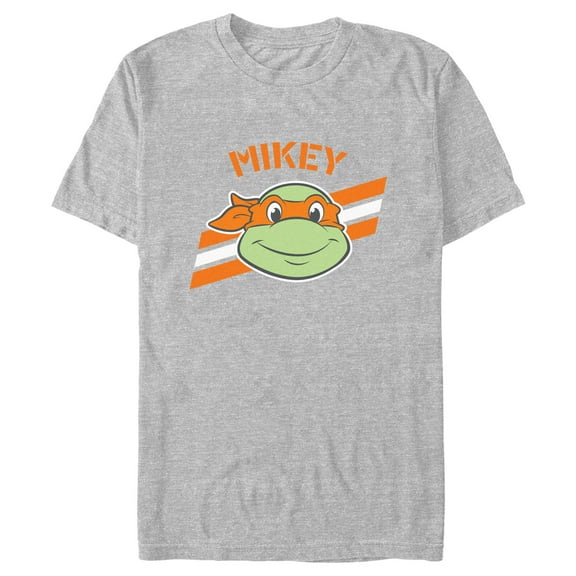 Men's Teenage Mutant Ninja Turtles Michelangelo Face Portrait  Graphic Tee Athletic Heather Small