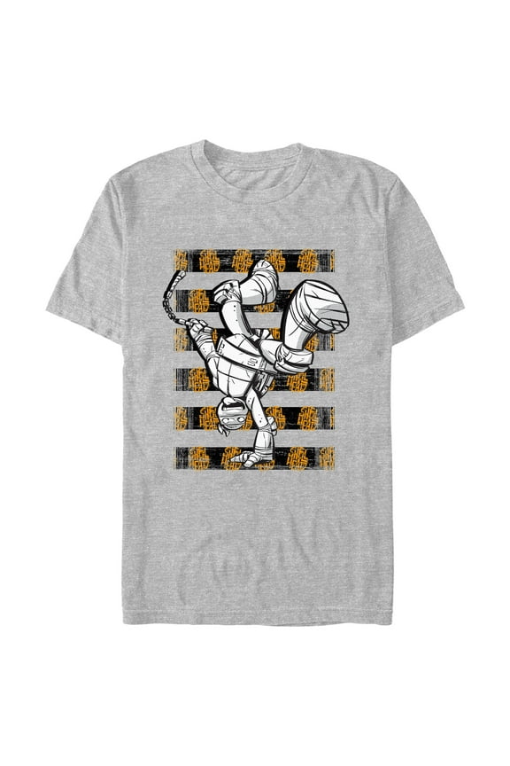 Men's Teenage Mutant Ninja Turtles Michelangelo Funny Pose  Graphic T-Shirt