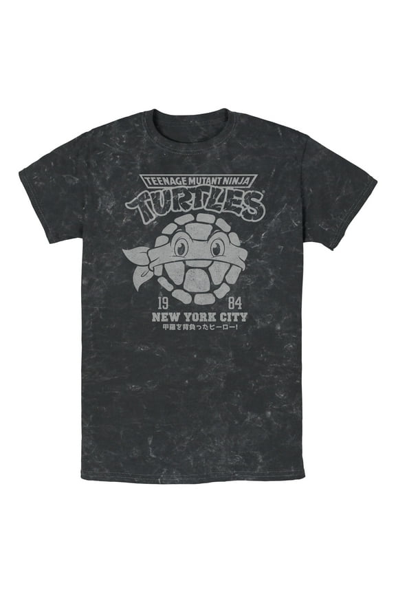 Men's Teenage Mutant Ninja Turtles New York City 1984 Logo Face Graphic Tee Black 2X Large