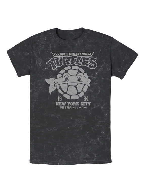 Men's Teenage Mutant Ninja Turtles New York City 1984 Logo Face Graphic Tee Black Large