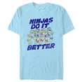 thumbnail image 1 of Men's Teenage Mutant Ninja Turtles Ninjas Do It Better  Graphic Tee Light Blue 2X Large, 1 of 4