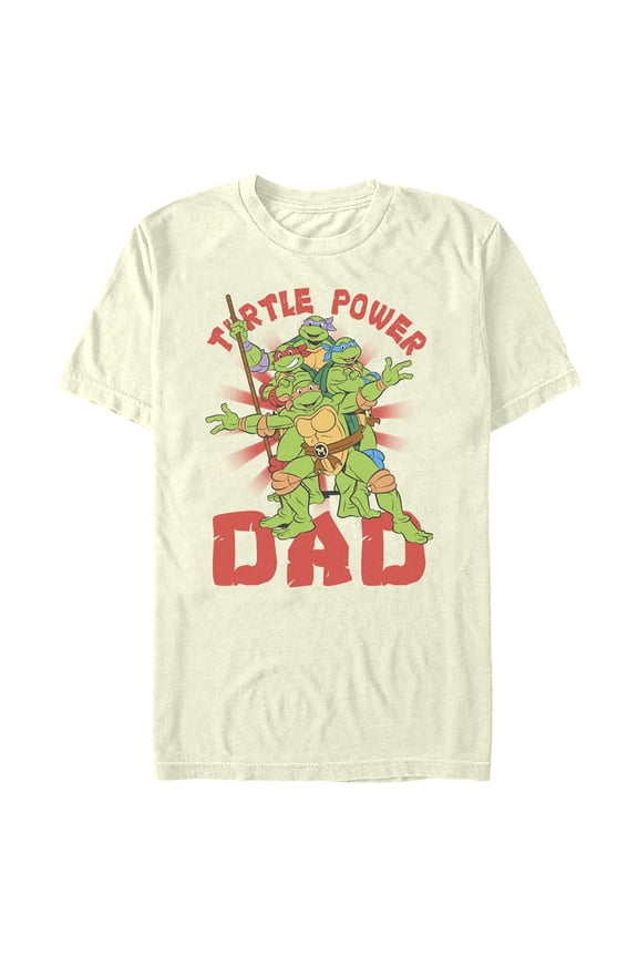 Men's Teenage Mutant Ninja Turtles Power Dad Turtle Brothers Graphic Tee Beige X Large