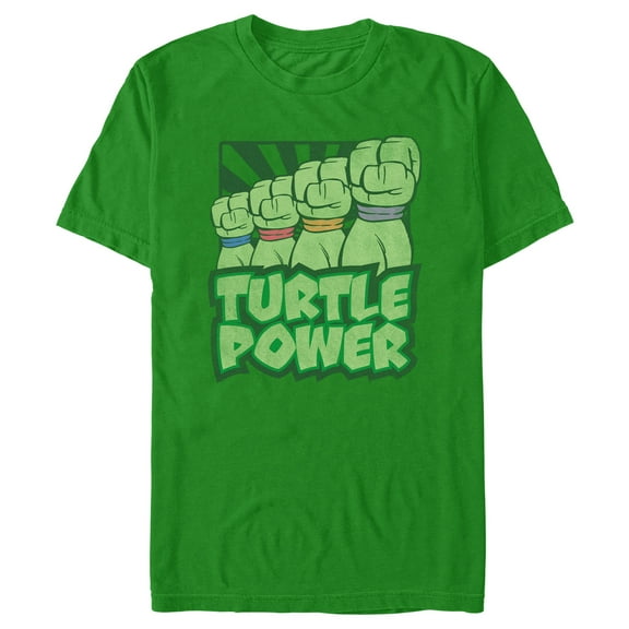 Men's Teenage Mutant Ninja Turtles Power Fists  Graphic Tee Kelly Green Large