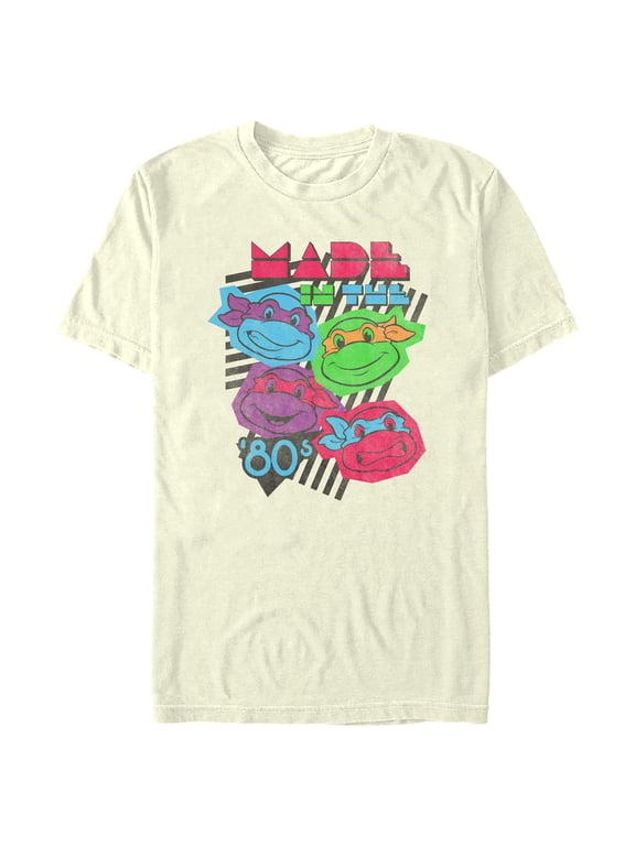 Men's Teenage Mutant Ninja Turtles Retro Made in the '80s Graphic Tee Beige Medium