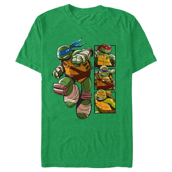 Men's Teenage Mutant Ninja Turtles Sketch Portraits  Graphic Tee Kelly Heather 2X Large