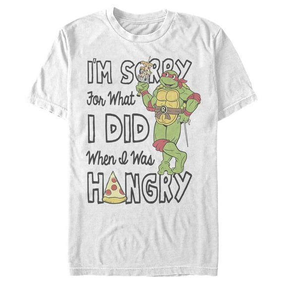 Men's Teenage Mutant Ninja Turtles Sorry for Hangry Graphic Tee White Medium