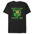 thumbnail image 1 of Men's Teenage Mutant Ninja Turtles St. Patrick's Day Raphael Don't Push Your Luck  Graphic Tee Black 2X Large, 1 of 5