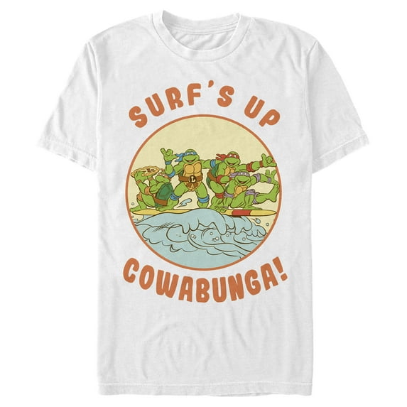 Men's Teenage Mutant Ninja Turtles Surf's Up Cowabunga! Graphic Tee White Large
