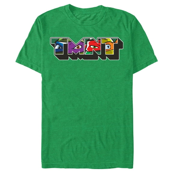 Men's Teenage Mutant Ninja Turtles TMNT Eyes Fill  Graphic Tee Kelly Heather X Large